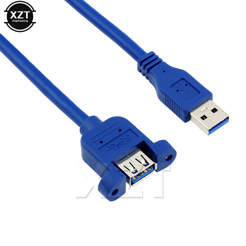 USB3.0 От мъжа към жената USB 3.0 Удлинительный кабел Кабел 0,5 м 0,3 м 1 м и 1,5 м с Отвор за винта за компютърна мишка игри Изображение 2