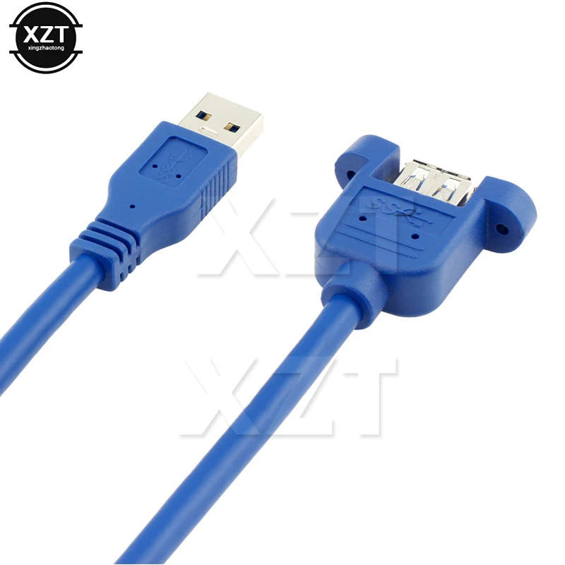 USB3.0 От мъжа към жената USB 3.0 Удлинительный кабел Кабел 0,5 м 0,3 м 1 м и 1,5 м с Отвор за винта за компютърна мишка игри Изображение 3