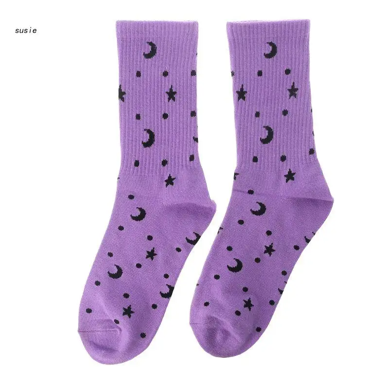 X7YA 1 Чифт Женски Чорапи за Скейтборд и Момичета, Улични Чорапи в стил Хип-Хоп, Сладки Ежедневни Чорапи За Студенти Изображение 4