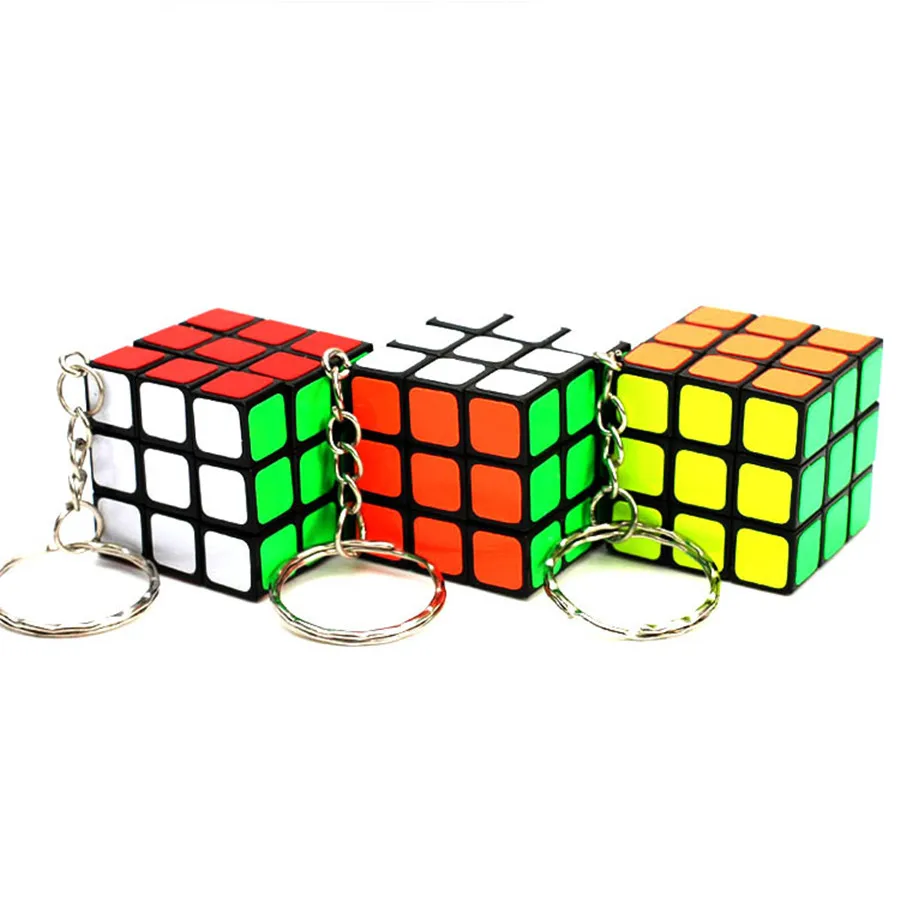 ZCUBE Магически Куб Ключодържател Професионален 3x3x3 Магистралата Куб Пъзел Окачване Mini Cubo Magico Образователни Играчки, Подаръци За Деца Изображение 0