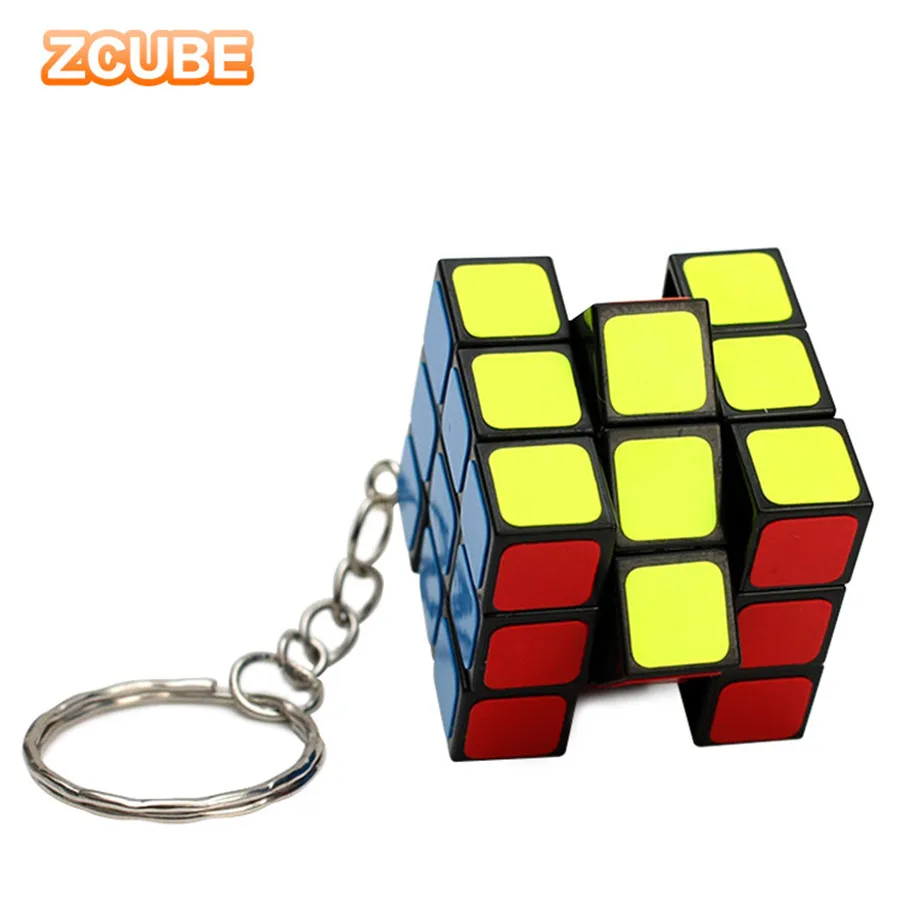 ZCUBE Магически Куб Ключодържател Професионален 3x3x3 Магистралата Куб Пъзел Окачване Mini Cubo Magico Образователни Играчки, Подаръци За Деца Изображение 1