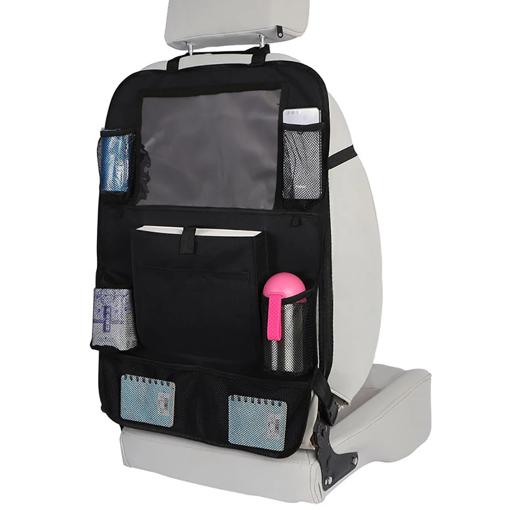 Авто джобен органайзер за телефон, Универсални авто органайзер, протектор, Подвесная чанта за съхранение, носене на задната седалка за кола за деца Изображение 5