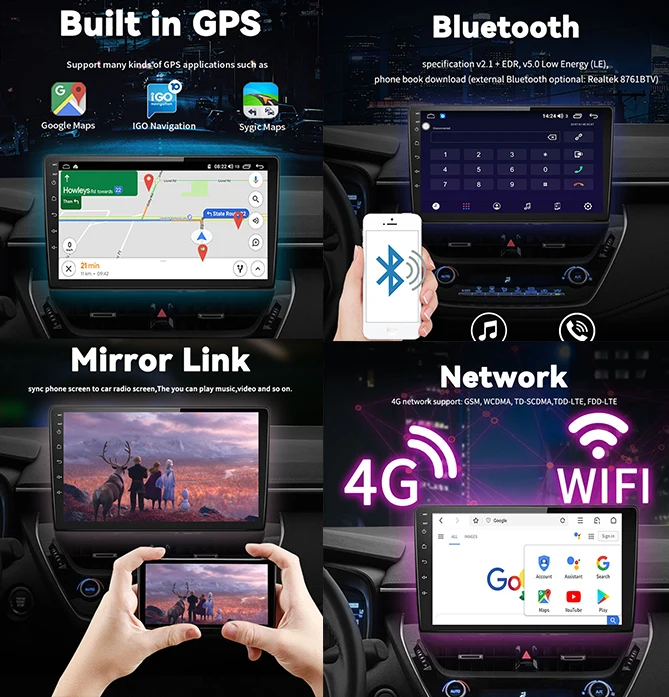 Авторадио GPS Автомобилна Стерео система За Toyota Prius XW50 2015-2020 Carplay Android Авторадио Навигация 2din Изображение 4