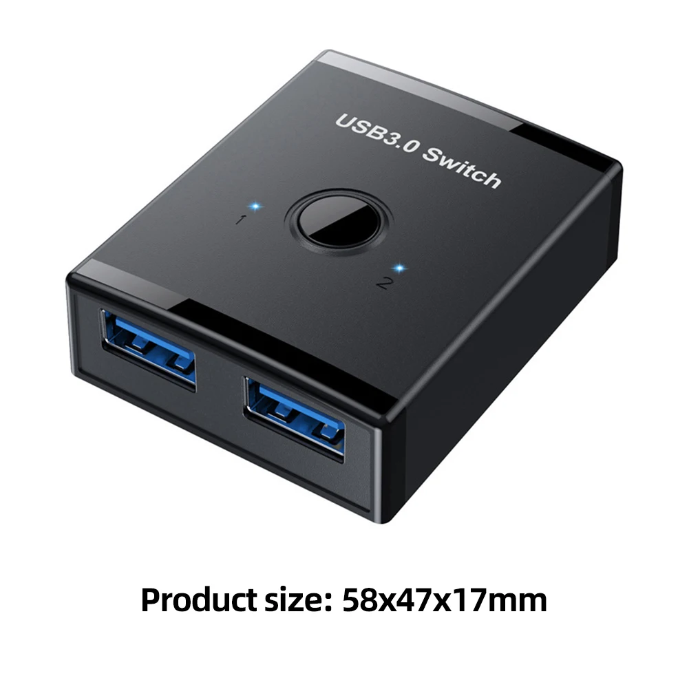 Адаптер hub 1 2 изход, 2 USB порта-периферна комутатор-хъб поддържа Windows 10/8/8.1/7/XP/OS X/Linux Изображение 1