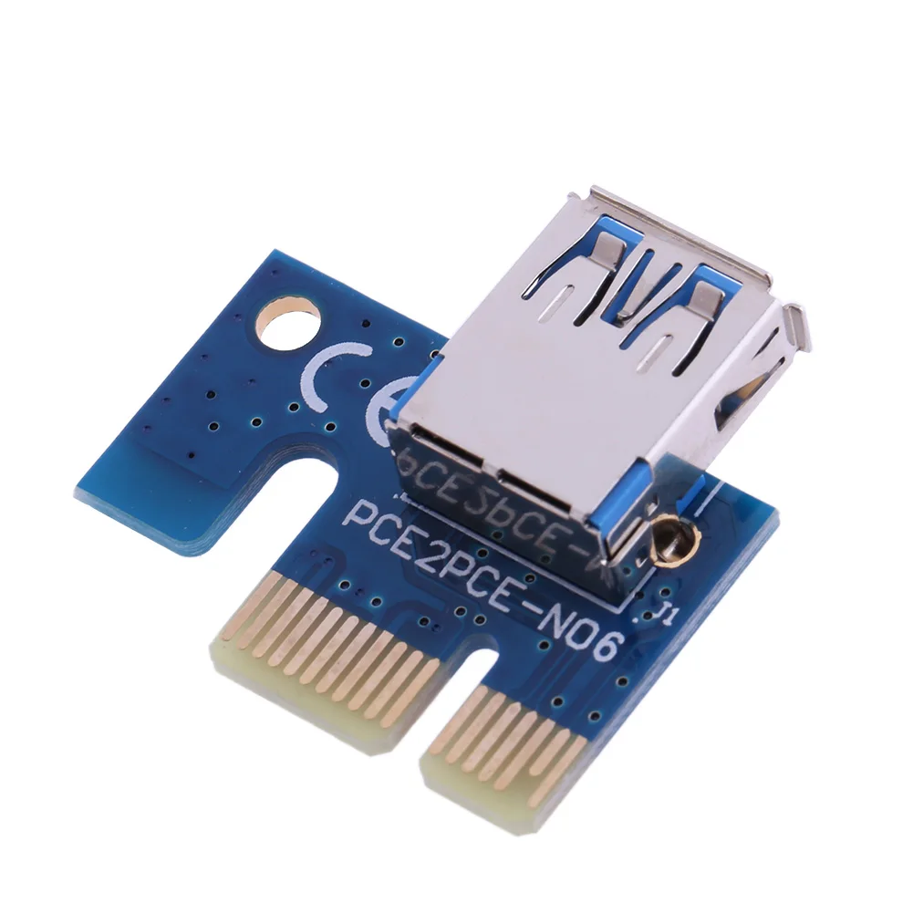 Адаптер PCI E X1 PCIe 1X USB 3.0 Адаптер Със Защита От Окисляване Стабилна Предаването на Сигнала за PCI Express Странично Mining Миньор Изображение 5