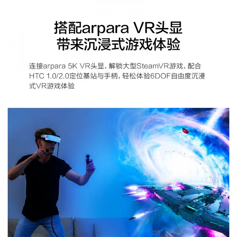 Аксесоар за дисплея на ARPARA 5K VR head с кабел за пренос на данни 3,5 м, порт на дисплея с подкрепата на dp1.4 Изображение 4