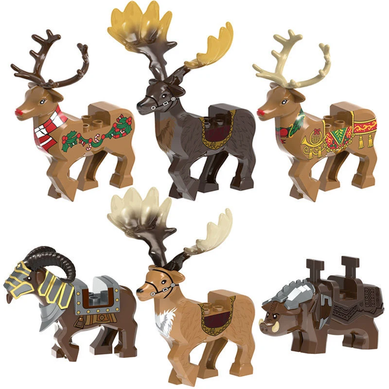 Аксесоари MOC Модел животно е Тигър Трехголовая куче, Слон градивните елементи на Акула Лосове Тухли, Играчки, Подаръци за деца Коледен подарък Изображение 1
