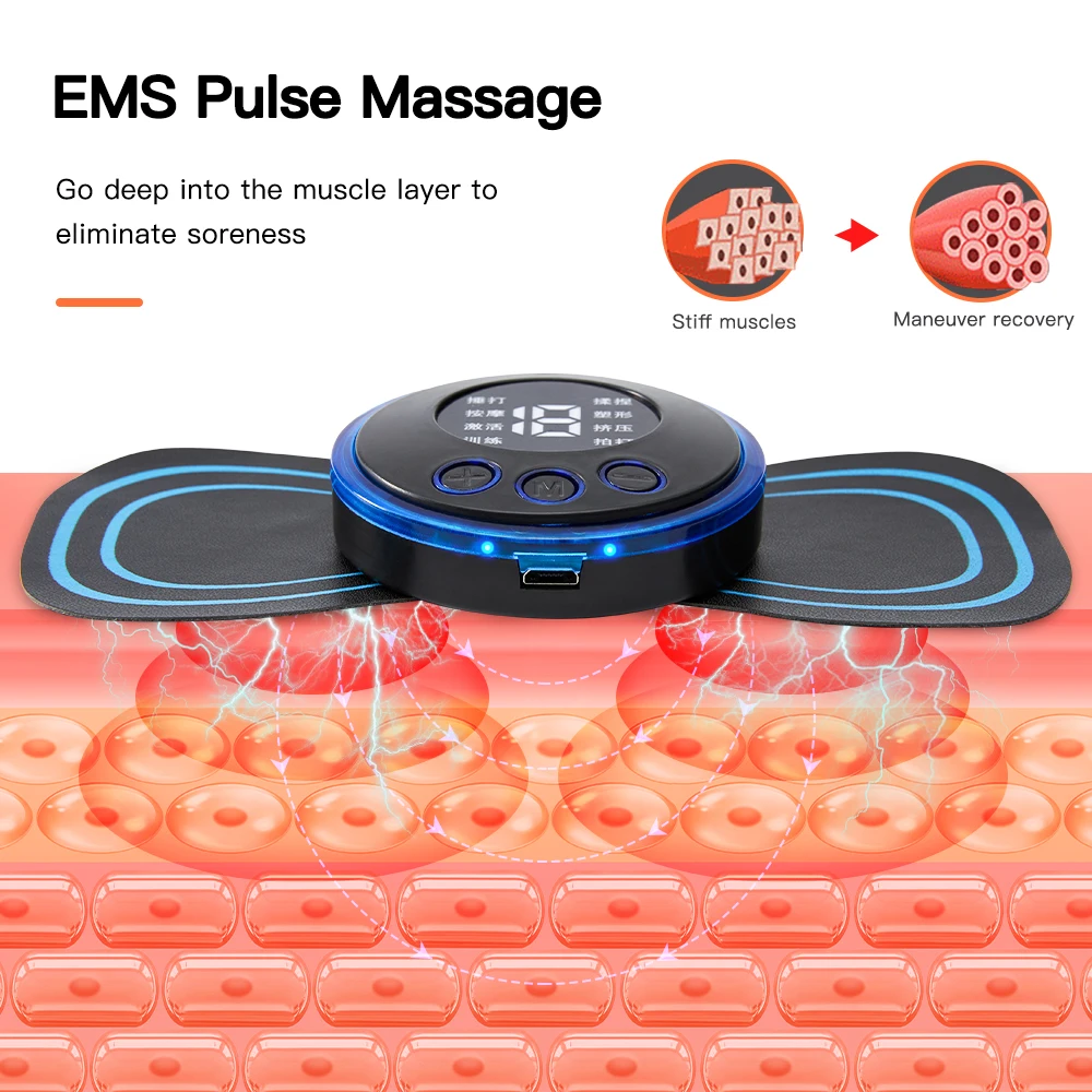 Акумулаторна масажор за врата Електрически Масаж на врата EMS Помощ за масаж на шийните прешлени и за облекчаване на мускулни болки Изображение 2