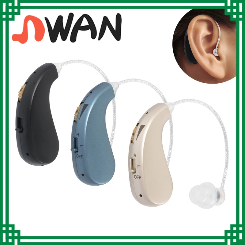 Акумулаторна слухови апарати за ухото, USB усилвател на звука, намаляване на шума, общ и за двете страни Изображение 0