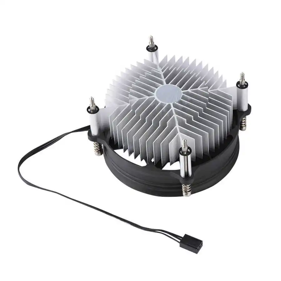 Алуминиев охлаждащ вентилатор на процесора, радиатора, Безшумен охладител за Intel Изображение 1