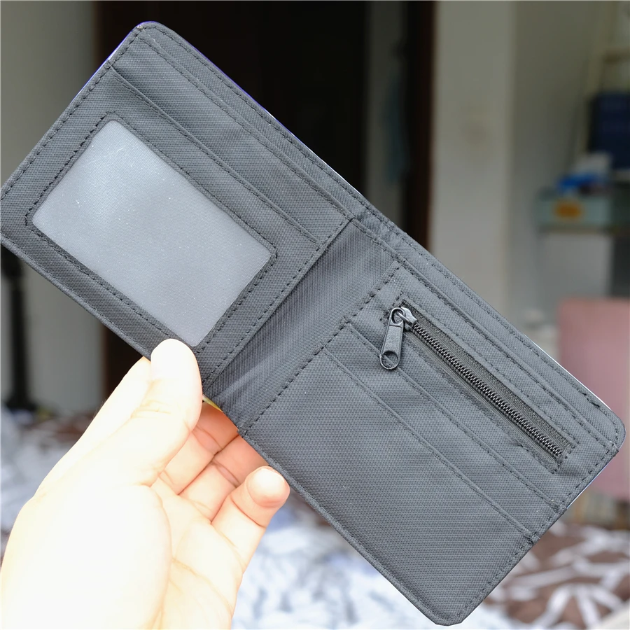 АНИМЕ ONE PUNCH MAN Saitama Genos Чантата си Сгъваем портфейл с цип, чанта за монети, ръчен държач за карти, подарък за момичета и момчета Изображение 4