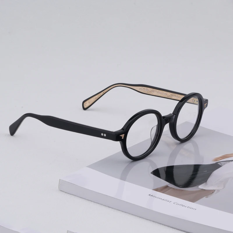 Ацетатная дограма, костенурки цвят, мъжки кръгла дограма, дамски модни очила най-високо качество по лекарско предписание, vintage слънчеви очила Изображение 5