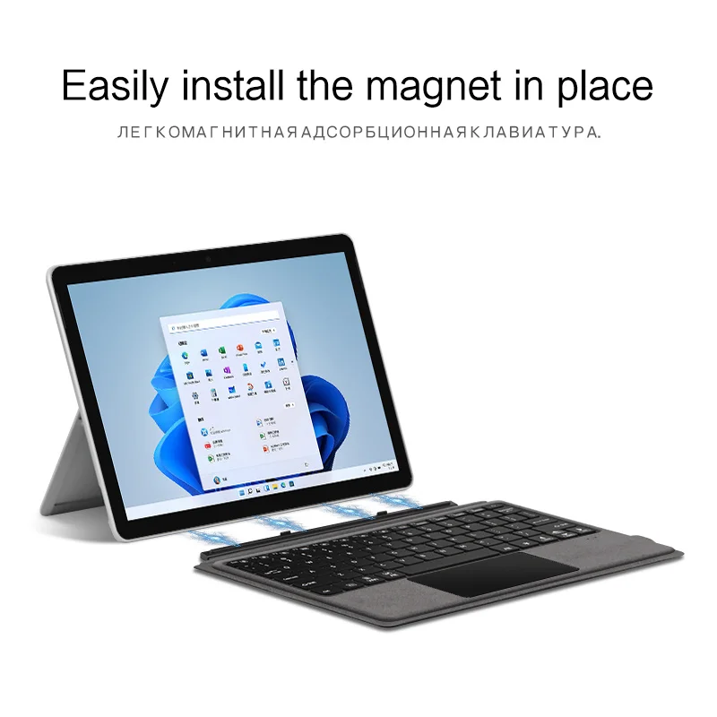 Безжична планшетная клавиатура за Microsoft Surface Go 3 2 1 Go3 Teclado с подсветка, тракпад, умен клавиатура за лаптоп, испански, френски Изображение 2