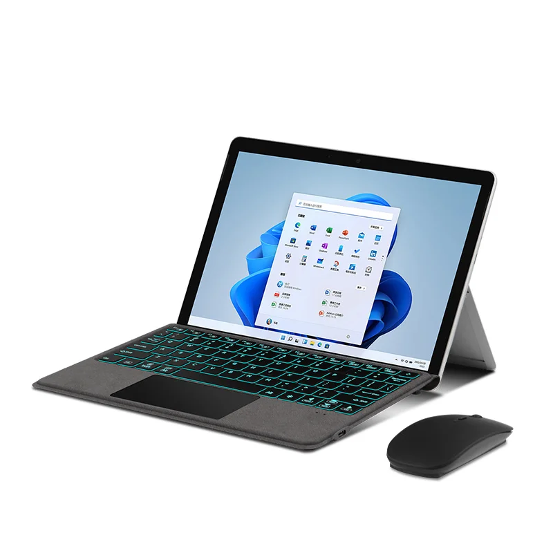 Безжична планшетная клавиатура за Microsoft Surface Go 3 2 1 Go3 Teclado с подсветка, тракпад, умен клавиатура за лаптоп, испански, френски Изображение 5