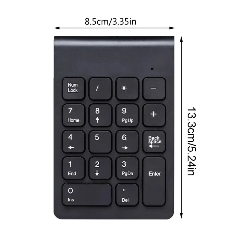 Безжична цифрова клавиатура, 2.4ghz, 18 клавиши, цифрова клавиатура за лаптопи, таблети, QW Изображение 5