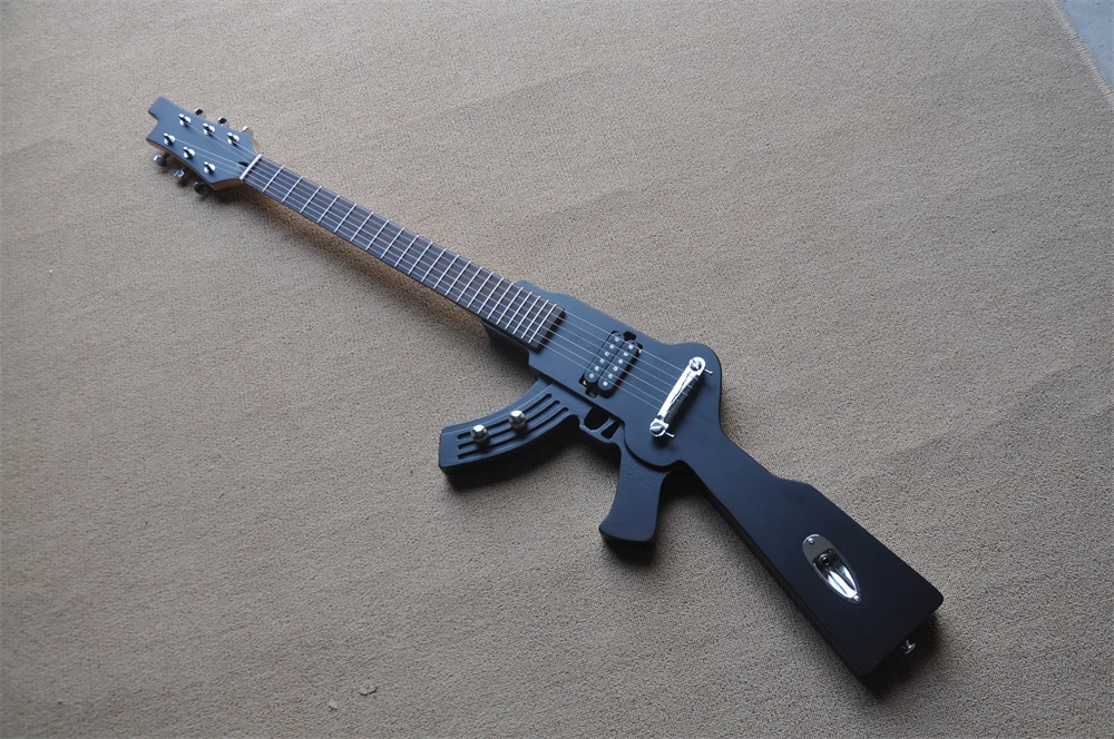 Безплатна доставка, 6-струнен електрическа AK47, модел на пистолета с лявата си ръка, матиран черен, реални снимки в наличност 419 Изображение 0