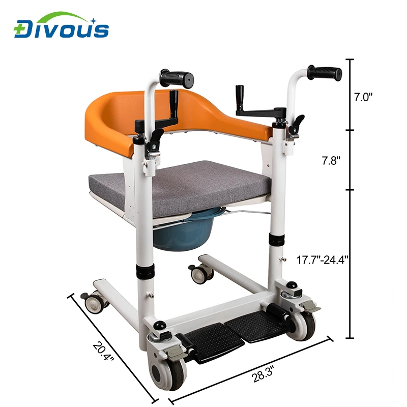Безплатна доставка на многофункционален стол за грижи за възрастните хора с увреждания, тоалетка преносим стол Изображение 0
