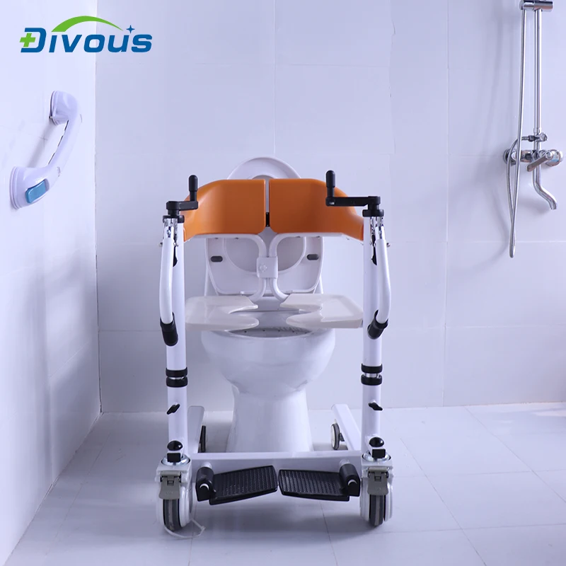 Безплатна доставка на многофункционален стол за грижи за възрастните хора с увреждания, тоалетка преносим стол Изображение 4