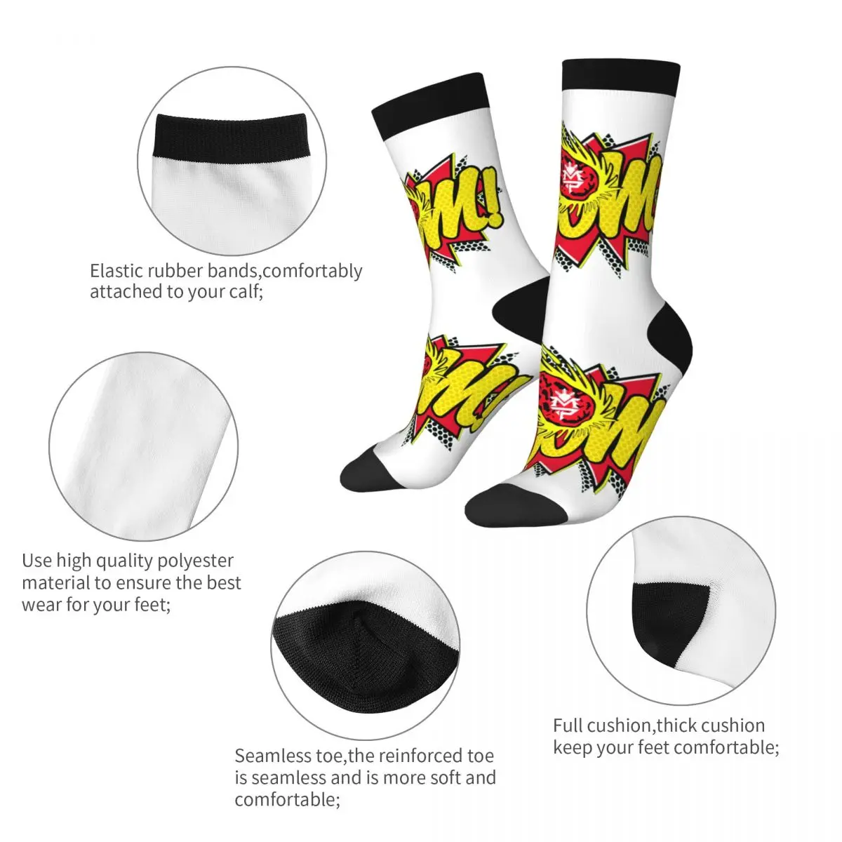 Боксовия отглеждане на Филипините 5 Mannys And Pacquiaos най-Добрата покупка Забавни компресия чорапи в ретро стил Изображение 3