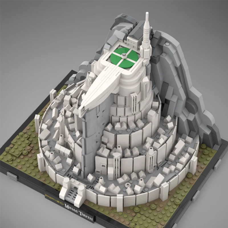 Бял град, обичай градивен елемент на MOC, направи си сам, средновековната модел на замъка, технологията, производството на Тухли, играчка с изглед към улицата, подарък за рожден Ден Изображение 2