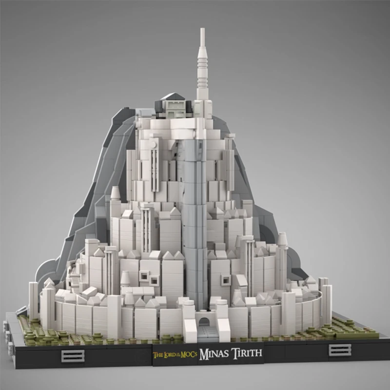 Бял град, обичай градивен елемент на MOC, направи си сам, средновековната модел на замъка, технологията, производството на Тухли, играчка с изглед към улицата, подарък за рожден Ден Изображение 3