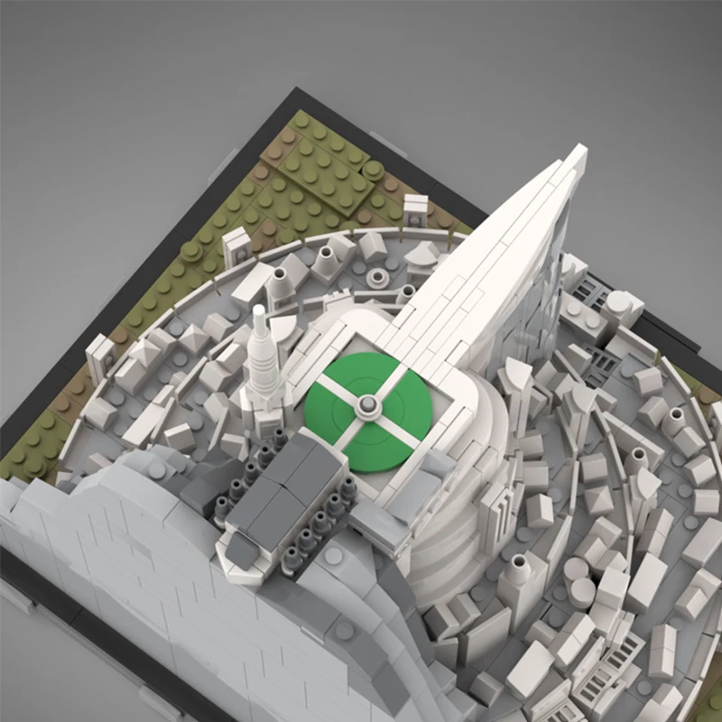 Бял град, обичай градивен елемент на MOC, направи си сам, средновековната модел на замъка, технологията, производството на Тухли, играчка с изглед към улицата, подарък за рожден Ден Изображение 4