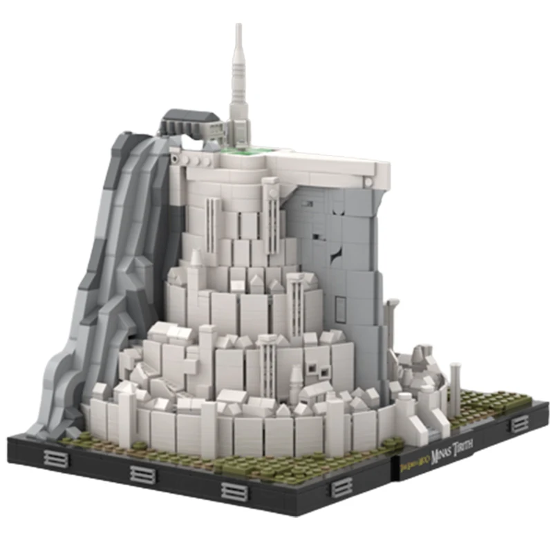 Бял град, обичай градивен елемент на MOC, направи си сам, средновековната модел на замъка, технологията, производството на Тухли, играчка с изглед към улицата, подарък за рожден Ден Изображение 5