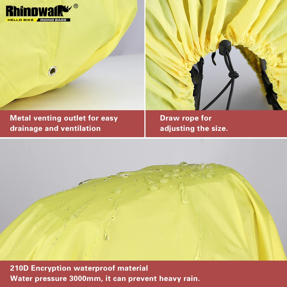 Велосипедна чанта Rhinowalk, непромокаеми дрехи за дъжд, Багажная чанта, прахоустойчив, Водоустойчив калъф, предпазни средства, Сгъваем капак, за да Кошницата Изображение 5