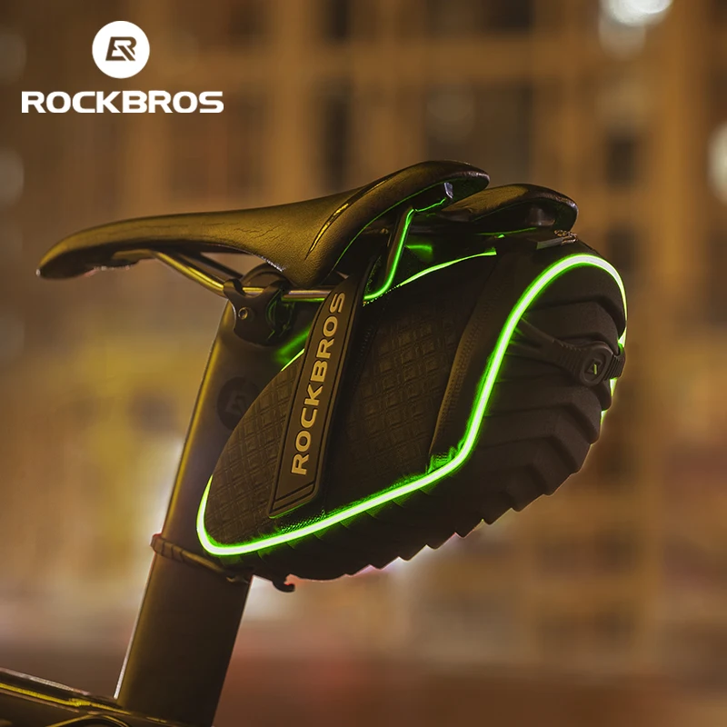 Велосипедна чанта ROCKBROS, МТБ, пътни, светещи, трактор преглед чанти, седалка, велосипеди опашката и задната чанта, с дождевиком, Водоустойчиви Аксесоари за велосипеди Изображение 0