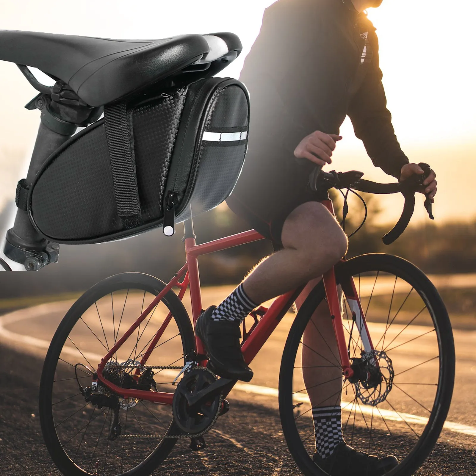 Велосипедна чанта, велосипедна седельная чанта, кормило седалка, заден калъф Под седалките, чанта за съхранение подседельных штырей, раница-переноска, Аксесоари за велосипед Изображение 5