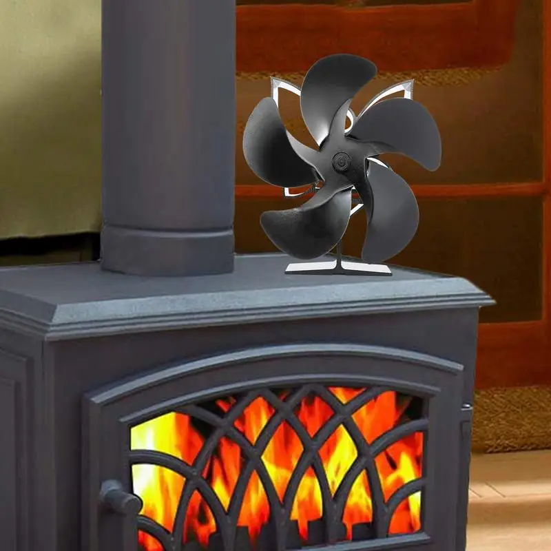 Вентилатор за камина с ножове, безопасен Безшумен вентилатор за печката, работещ на топлина, дърва или пеллетной печки, ефективно рассеивающий топъл въздух Изображение 2