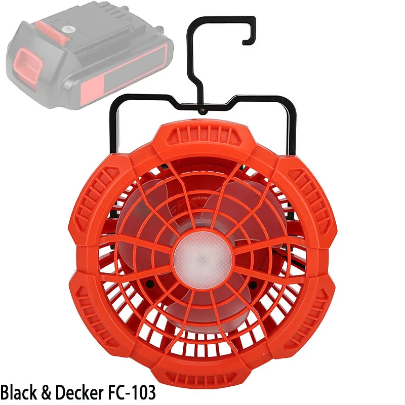 Вентилатор на тавана с външен Акумулатор FC103 Подходящ За Литиева батерия Makita Dewalt, Bosch Milwaukee Black &Decker 14,4-18V С Подсветка Изображение 0