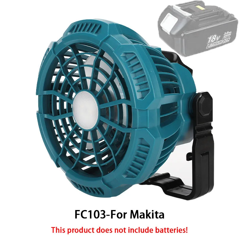 Вентилатор на тавана с външен Акумулатор FC103 Подходящ За Литиева батерия Makita Dewalt, Bosch Milwaukee Black &Decker 14,4-18V С Подсветка Изображение 4