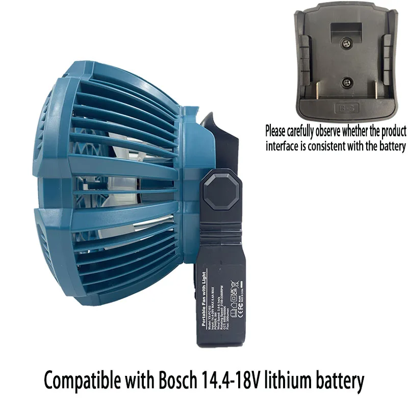 Вентилатор на тавана с външен Акумулатор FC103 Подходящ За Литиева батерия Makita Dewalt, Bosch Milwaukee Black &Decker 14,4-18V С Подсветка Изображение 5