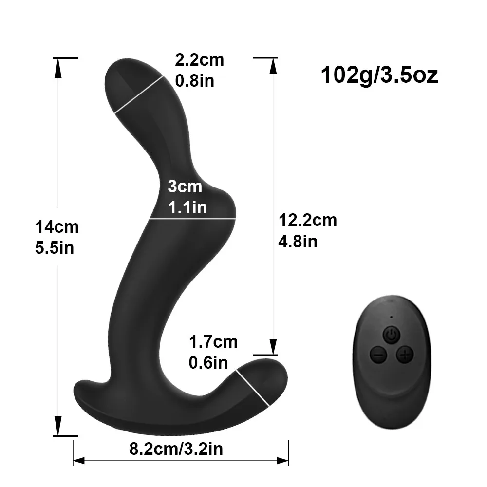 Вибратор с дистанционно управление за мъже, анален накрайник, Стимулатор на простатата, масажор, анален накрайник, женски мастурбатор, анални топчета, еротични секс-играчки Изображение 5