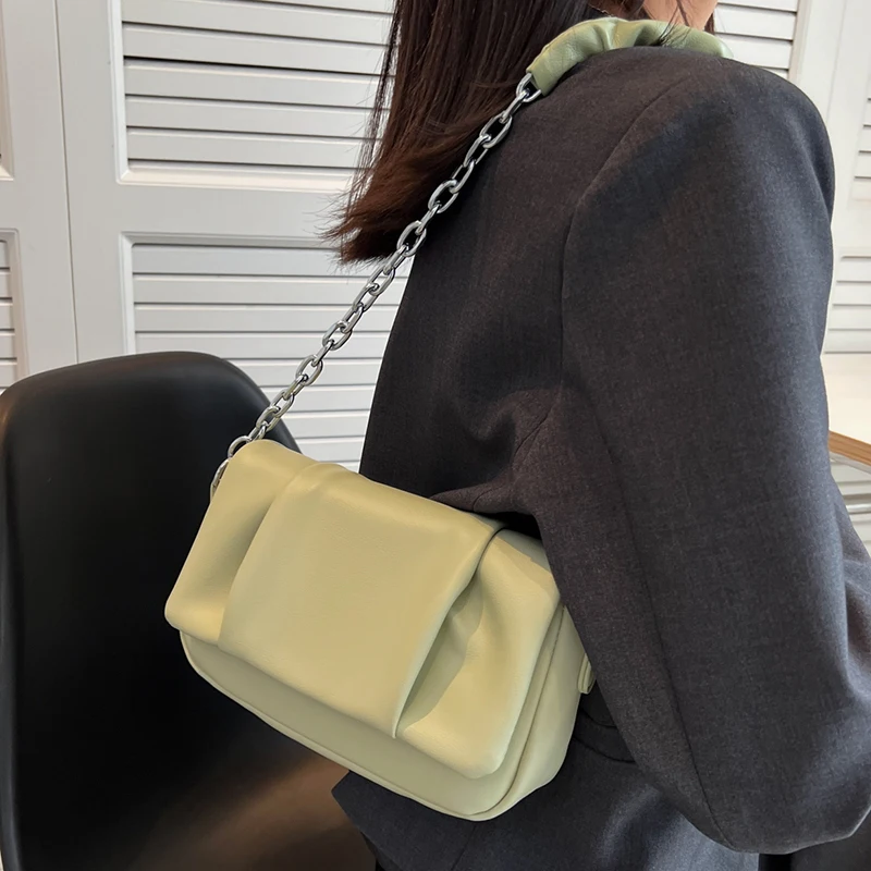 Висококачествени дамски малка чанта на верига, модерен дизайнерски дамски чанти през рамо от изкуствена кожа, за жени, дамски Чанти-незабавни посланици Изображение 0
