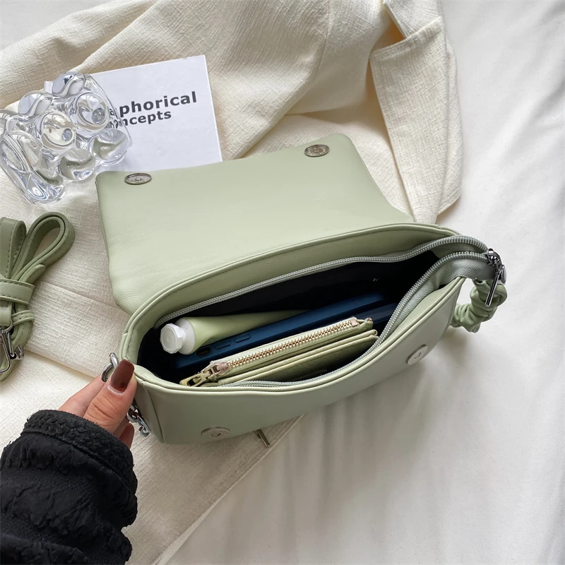 Висококачествени дамски малка чанта на верига, модерен дизайнерски дамски чанти през рамо от изкуствена кожа, за жени, дамски Чанти-незабавни посланици Изображение 3