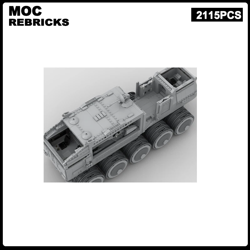 Военната серия WW2 UCS Clone Turbo Support брониран танк MOC градивен елемент на монтажна модел тухлени играчки детски Коледен подарък Изображение 2