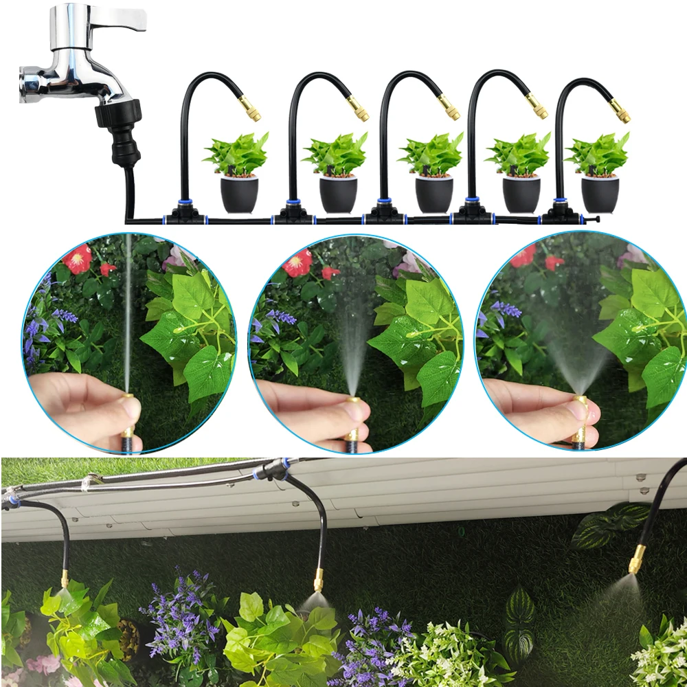 Външен маркуч кран за вода с 20-сантиметровой запотевающей глава без навеждане за напояване на цветя, растения Изображение 1