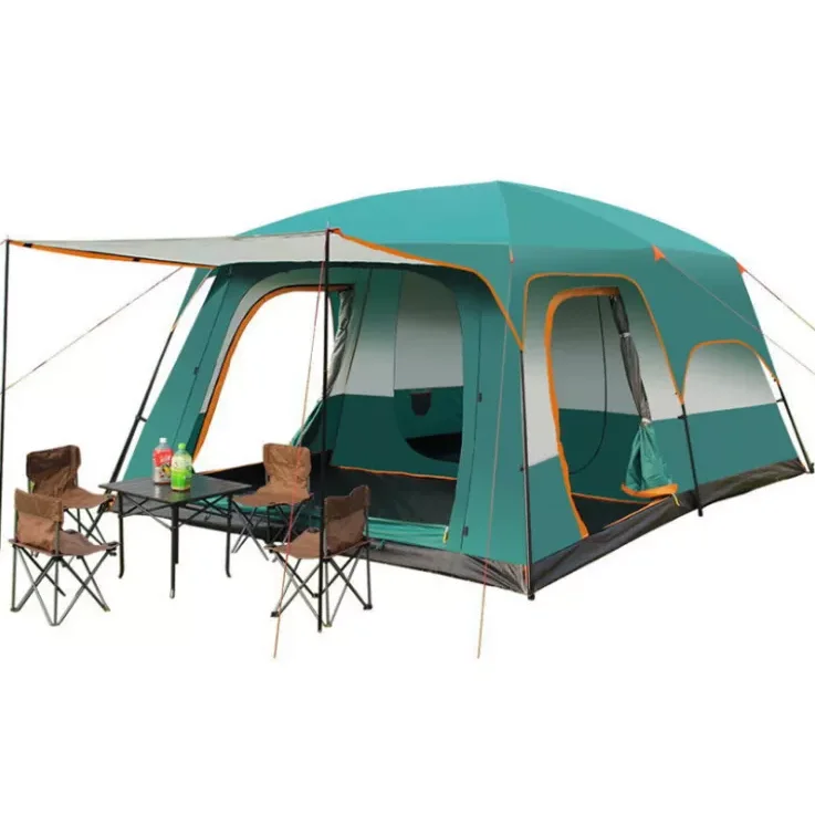 Външна Ветрозащитная Семейна Палатка за къмпинг, Преносима Палатка за Къмпинг, туризъм Изображение 0