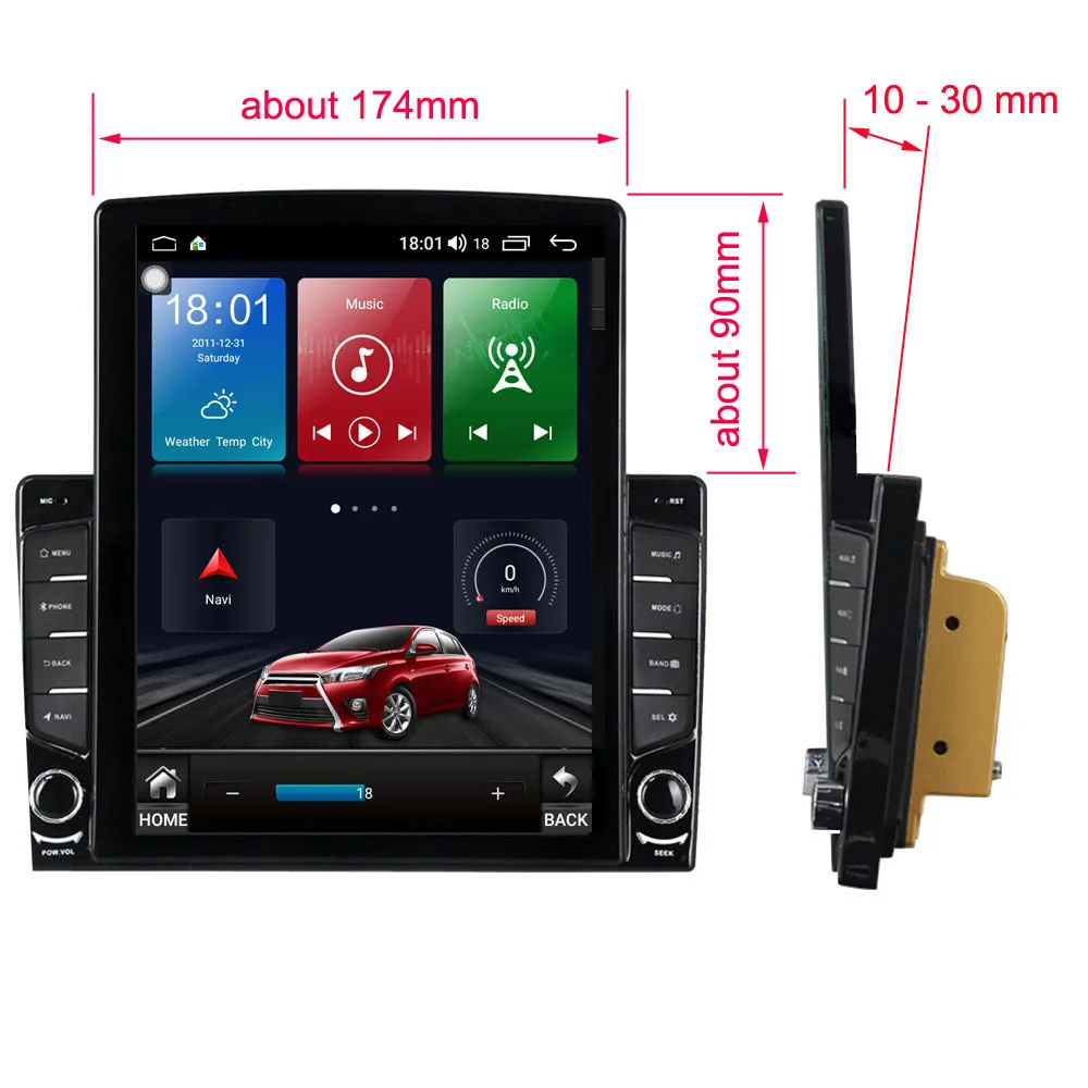 Главното Устройство Аудио Радио Кола Стерео Мултимедия За KIA Sorento 2015-2017 GPS IPS 64 GB Android 10 Навигация Плейър Tesla Изображение 5