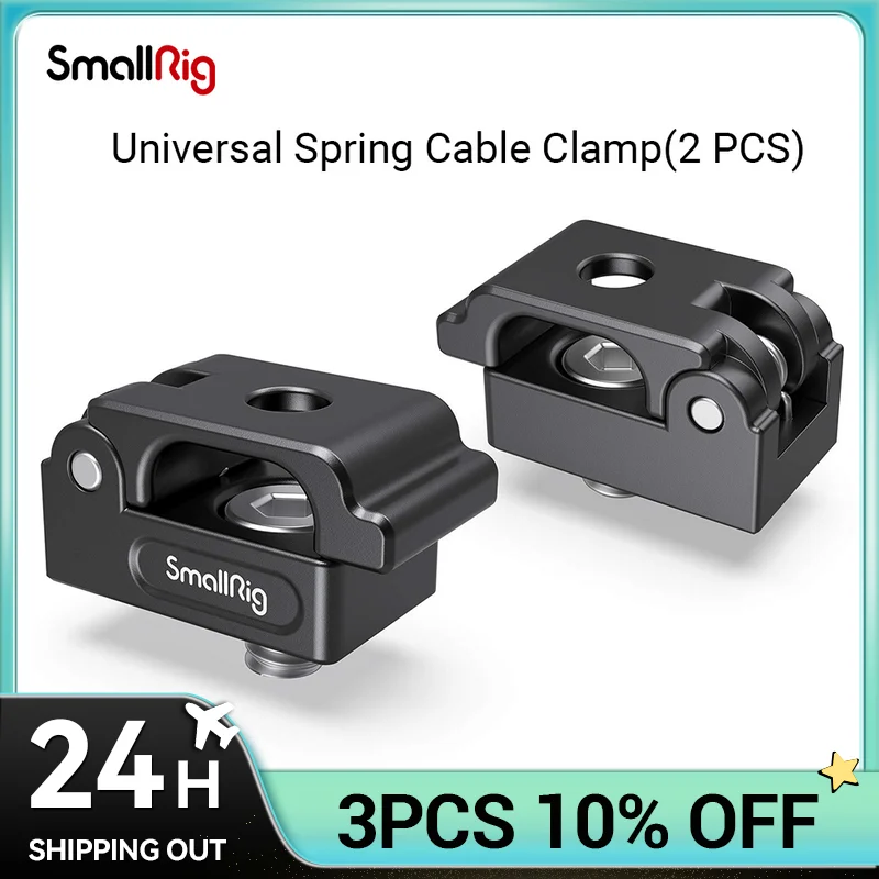 Гъвкав пружинен кабел скоба SmallRig (2 бр.), на Лек и преносим Кабелна скоба, Подходящ за кабели HDMI, зарядни кабели MD2418 Изображение 0