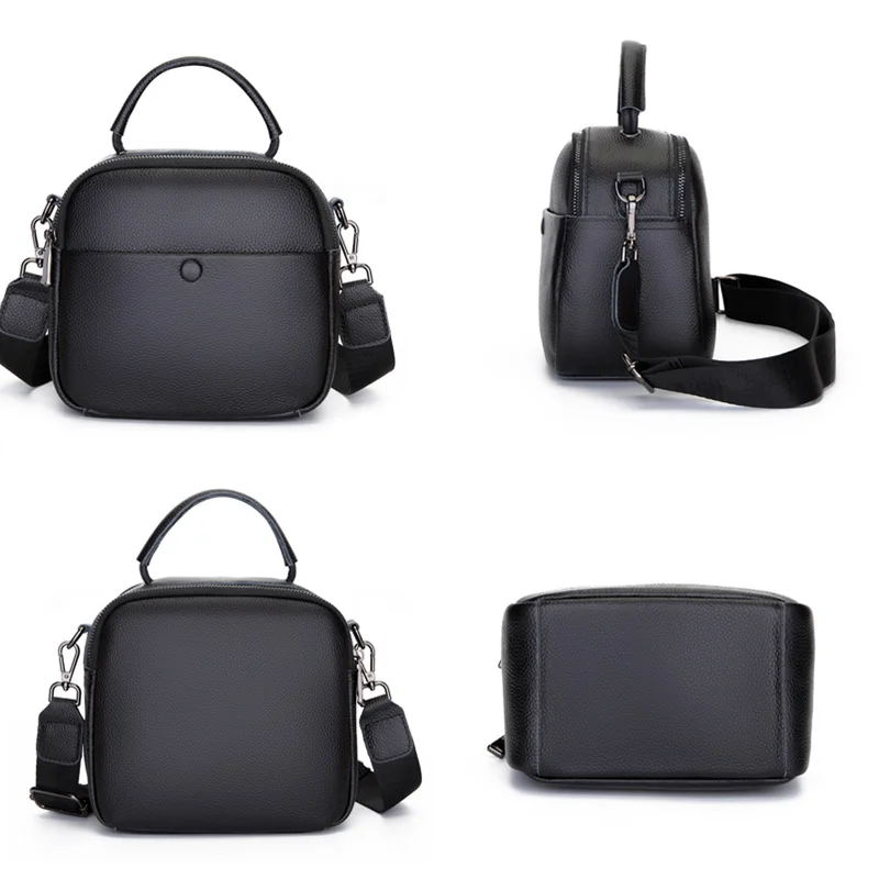 Дамска чанта, висококачествени Чанти през рамо от естествена кожа, тъкани широка презрамка, дамски чанти-месинджър, луксозна марка дамски чанта Изображение 4