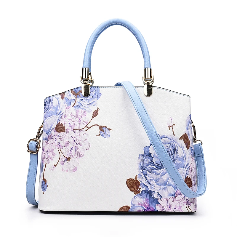 Дамска чанта, елегантна чанта с цветя модел, модерна чанта през рамо, луксозни маркови чанти-незабавни посланици, подарък за жени, високо качество, през рамо Изображение 0