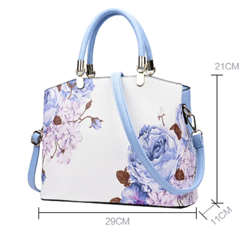 Дамска чанта, елегантна чанта с цветя модел, модерна чанта през рамо, луксозни маркови чанти-незабавни посланици, подарък за жени, високо качество, през рамо Изображение 4