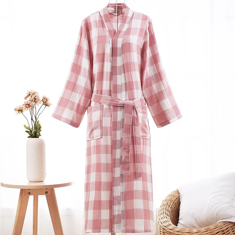 Дамски пижами, домашно облекло, памучни пижами с дълъг ръкав, дрехи за сън, пътен халат, Дамско нощно рокля, Модни нощница Изображение 0