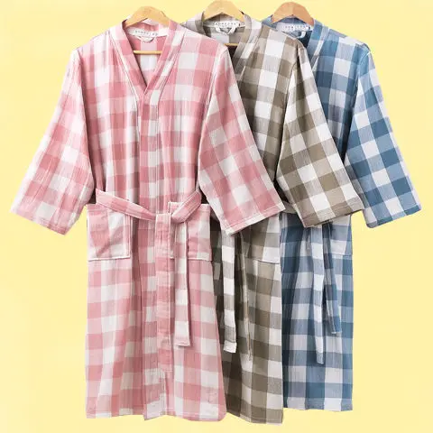 Дамски пижами, домашно облекло, памучни пижами с дълъг ръкав, дрехи за сън, пътен халат, Дамско нощно рокля, Модни нощница Изображение 1