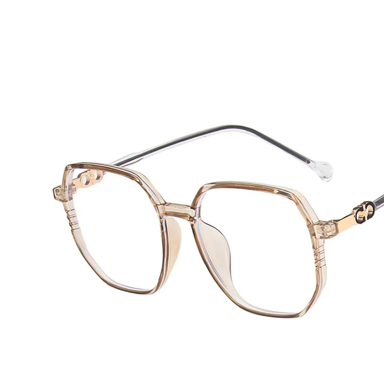 Дамски слънчеви очила с анти-синя светлина, просто мода, индивидуалност, полигональные ретро удобни прости очила, студентски очила за пътуване до работа Изображение 4