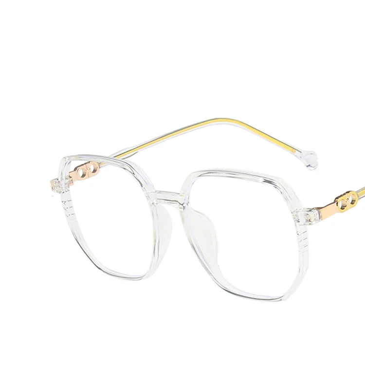 Дамски слънчеви очила с анти-синя светлина, просто мода, индивидуалност, полигональные ретро удобни прости очила, студентски очила за пътуване до работа Изображение 5