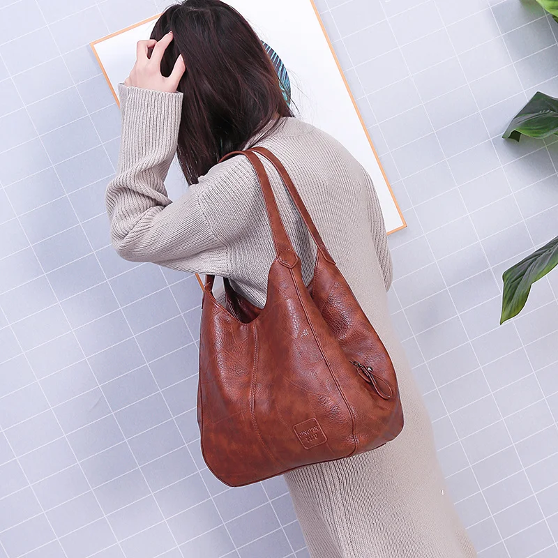 Дамски чанта през рамо, дамски ежедневни реколта чанти-лотария с голям капацитет, луксозно обзаведен с висококачествена дамска чанта, чанта за бродерия Изображение 4